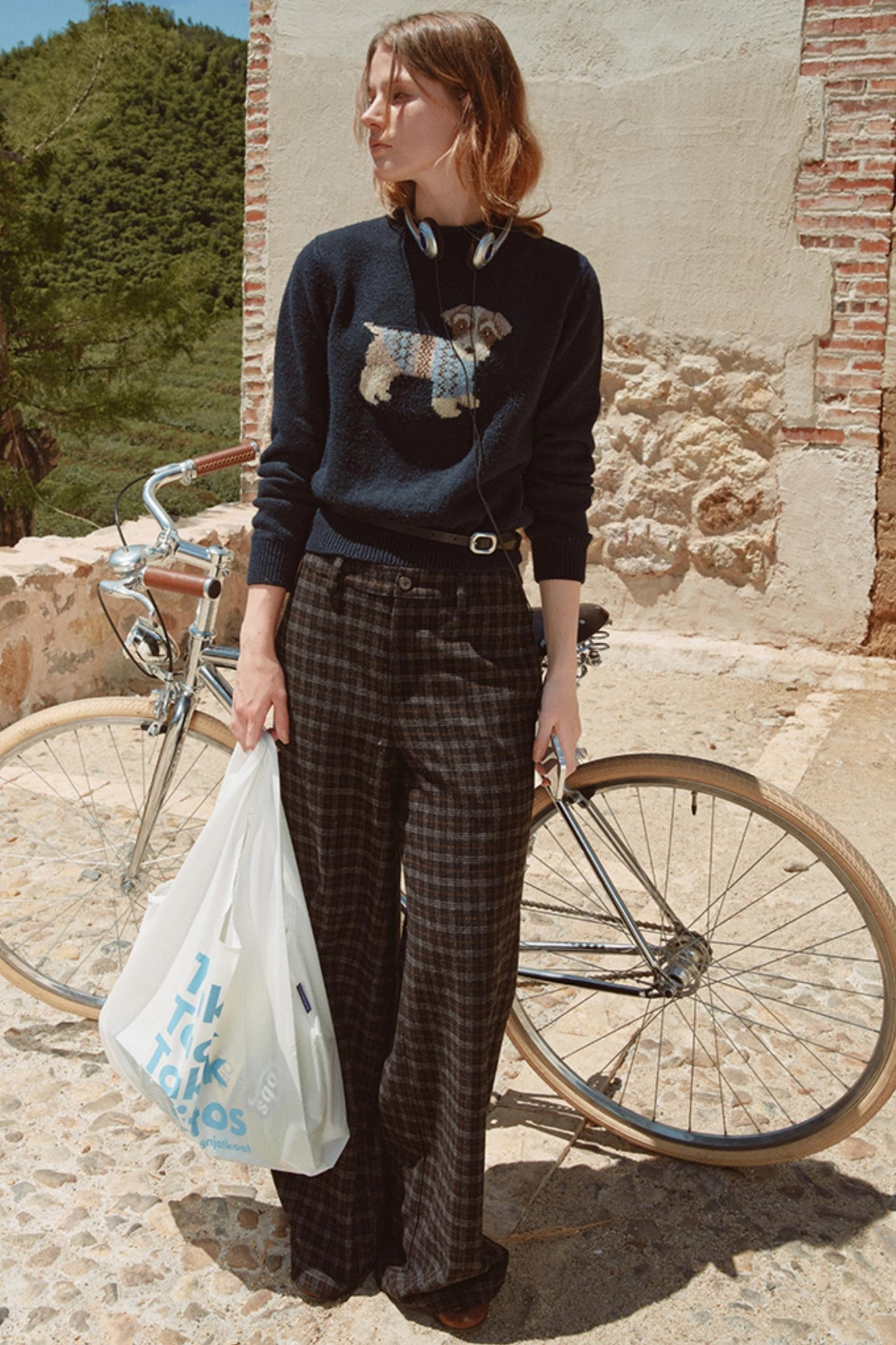 Nordic Woolen Plaid Pants