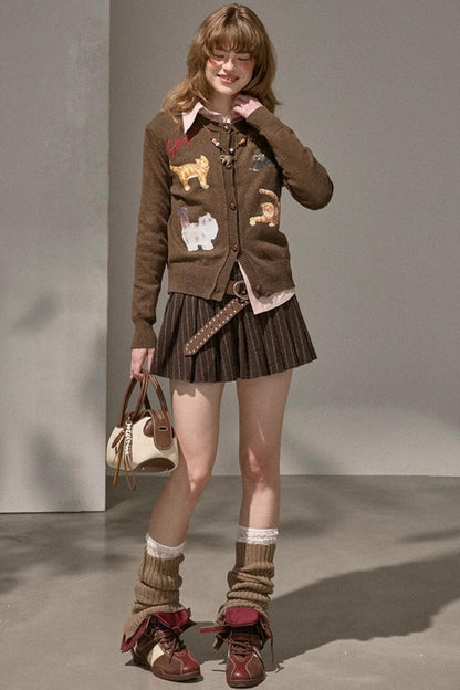 Sweet Kitten Knitted Cardigan