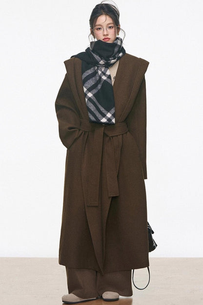 Woolen Wide-Leg Coat Set-Up