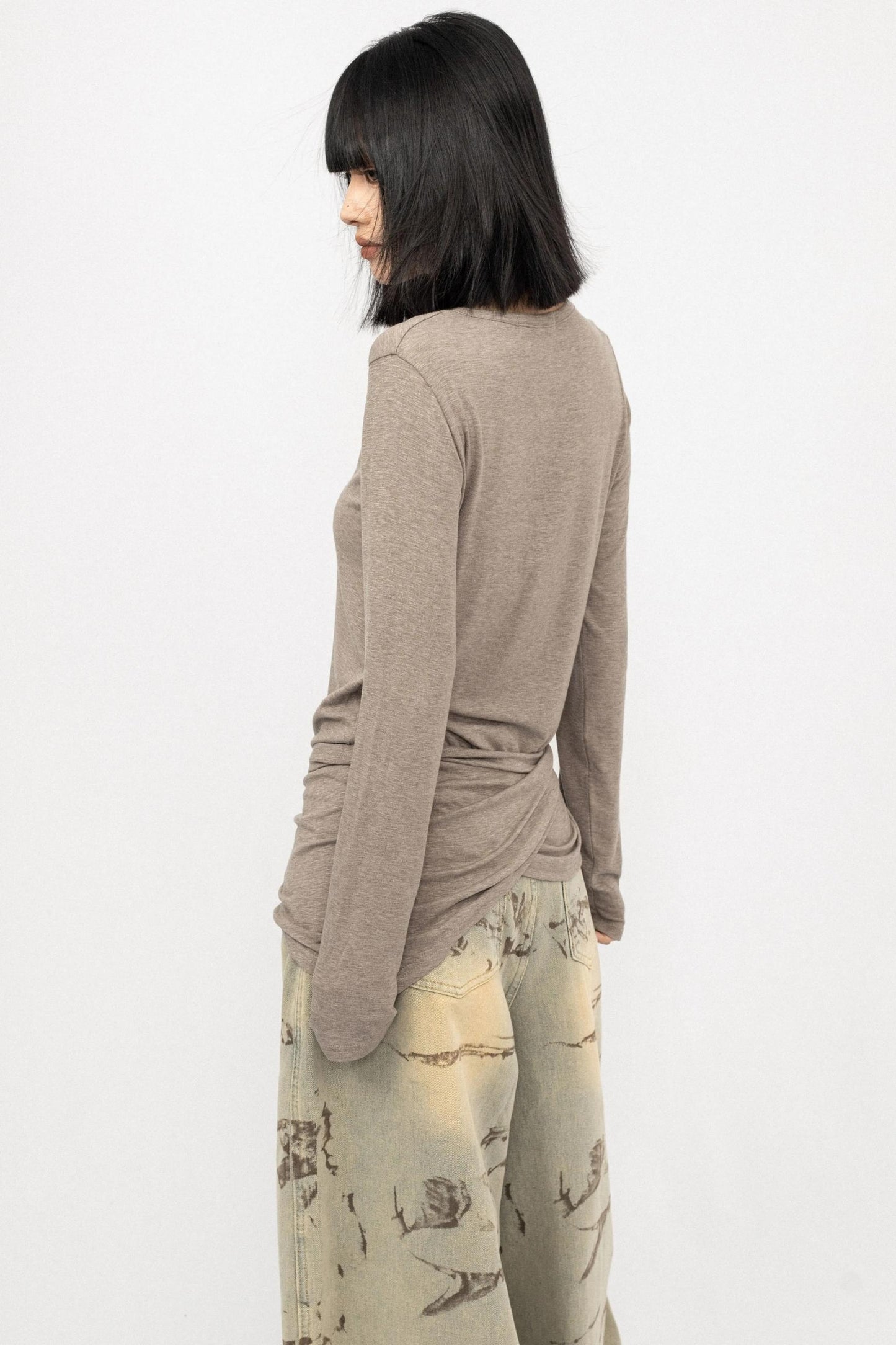 Black Slim Long Sleeve T-Shirt