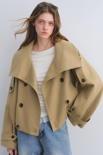 Flower Bud Cocoon Jacket Jeans Set-Up