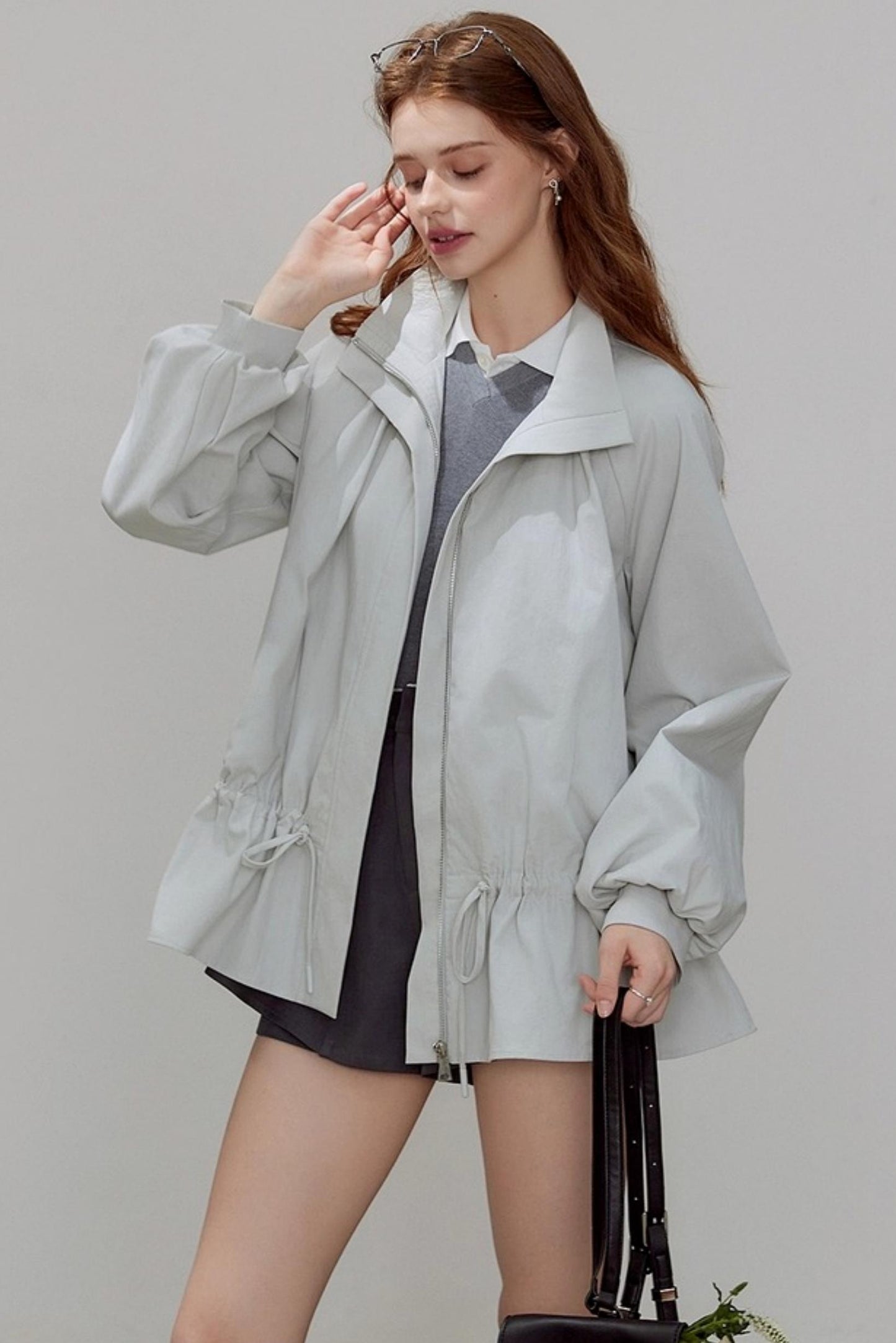 Autumn Draped Silhouette Trench Coat