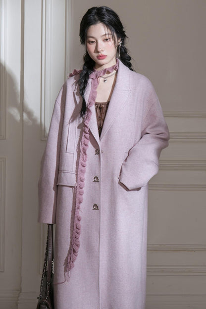 Herringbone Tweed Coat