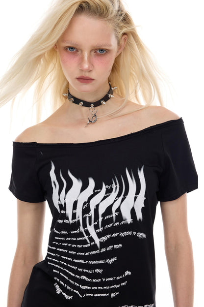 One-Shoulder Y2K T-Shirt