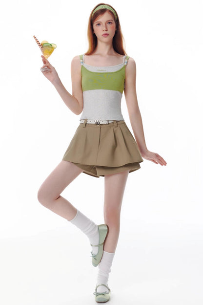 Summer Colorblock Beaded Tank