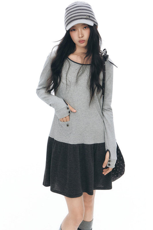 Patchwork Strickkleid