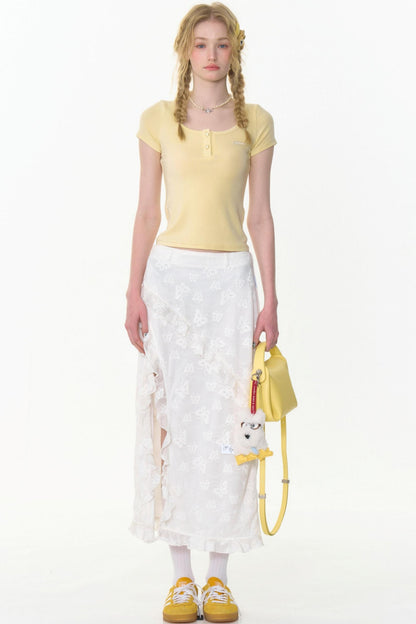 Summer Lace Midi Skirt