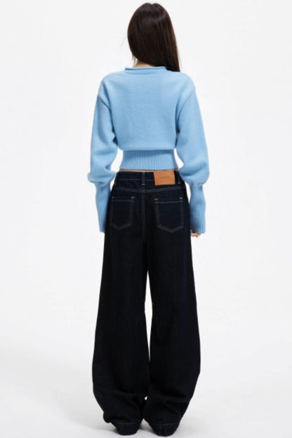 Puppy Jacquard Cropped Cardigan