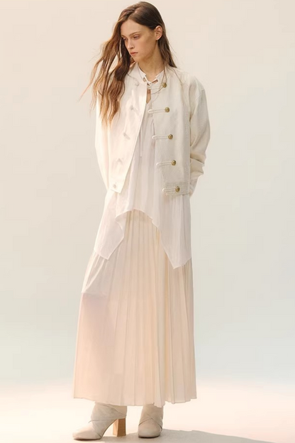 Jupe drapée bicolore