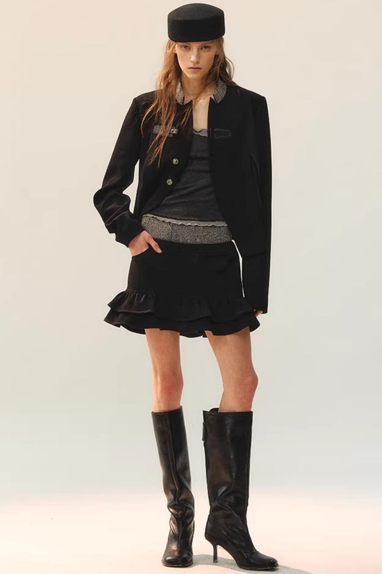 Frost Edge Beaded Halter Top