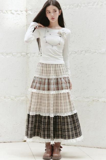 Heavy Work Lace A-Line Skirt