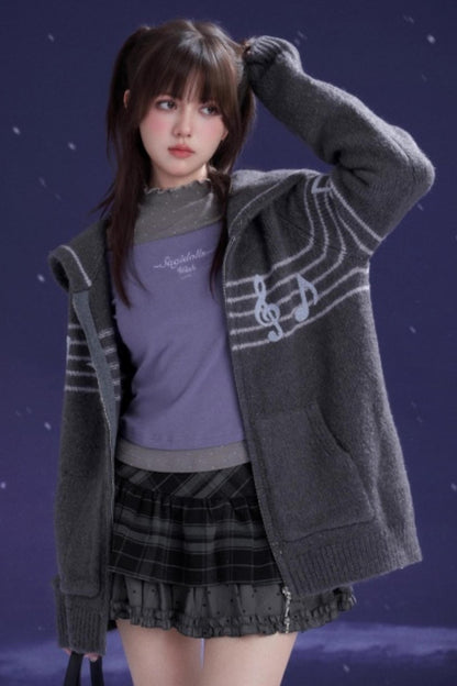 Gray-Purple Bowknot Off-Shoulder Top