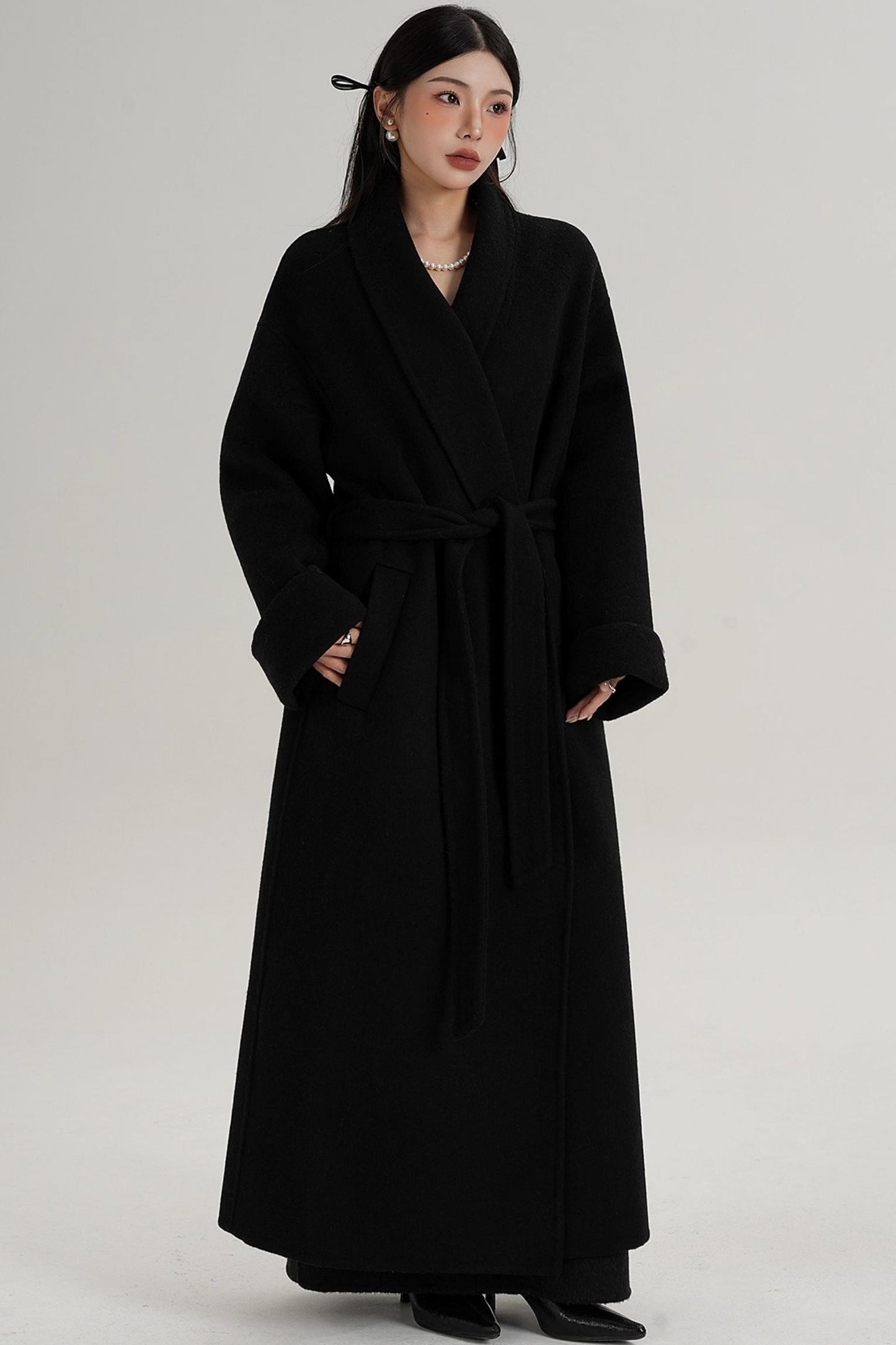 Elegant Wool Lapel Coat