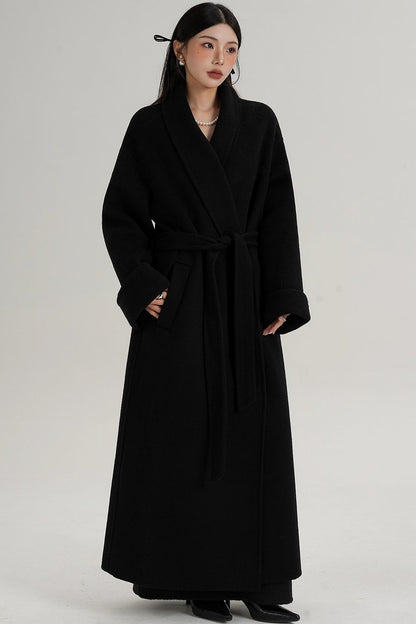 Elegant Wool Lapel Coat