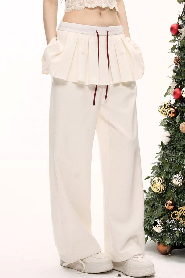 Blooming Wool Pleated Pants