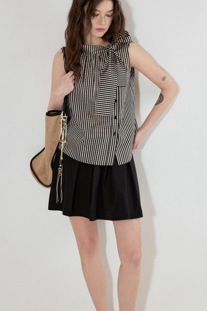 Plaid Sleeveless Top