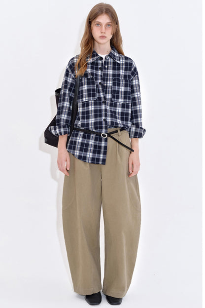 High-End Texture Cotton Pants