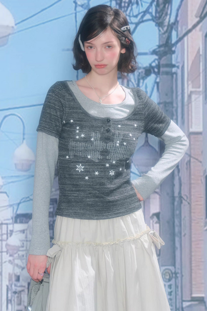 Starry Night Retro Top