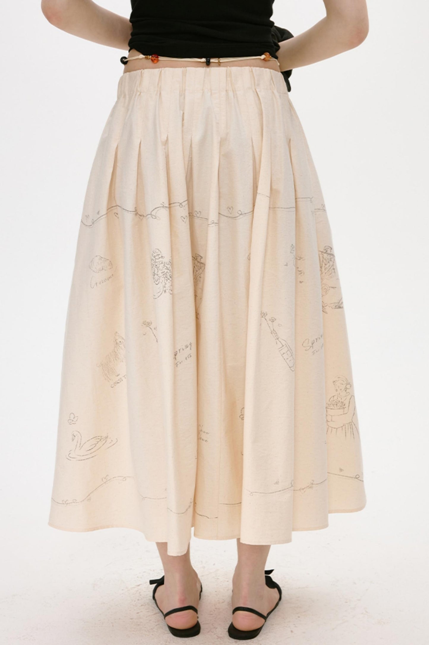 Summer Pleated Skirt