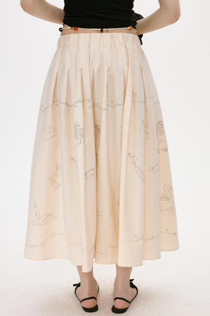 Summer Pleated Skirt