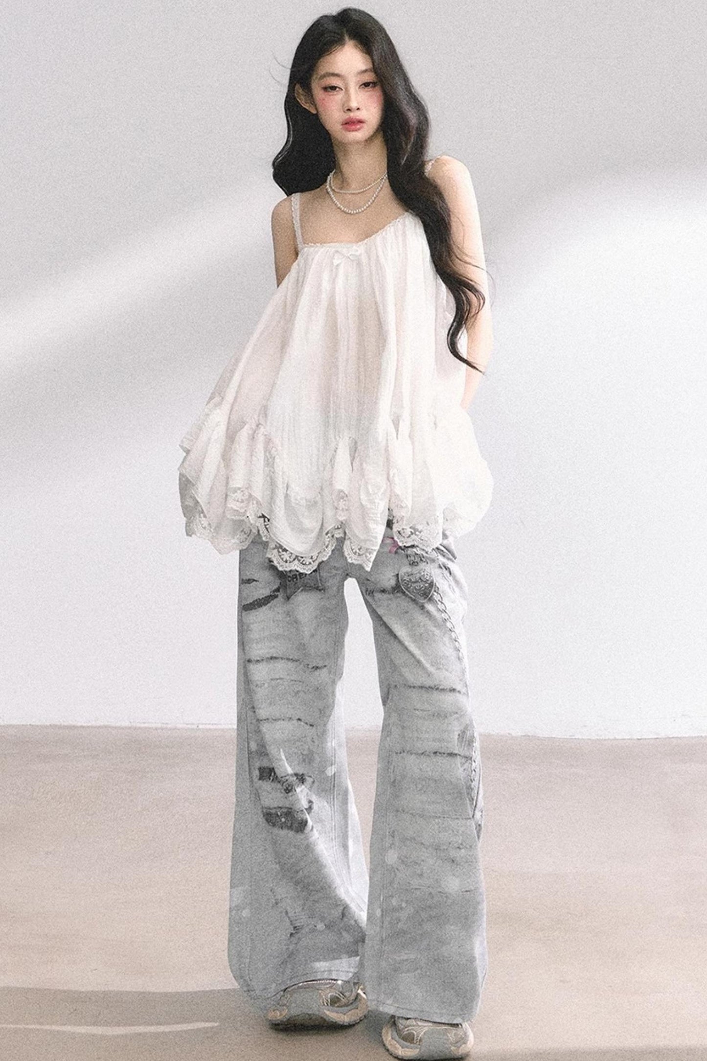 Chiffon Lace Doll Top