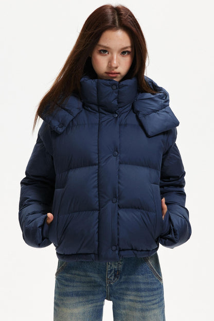 Hooded White Duck Down Jacket