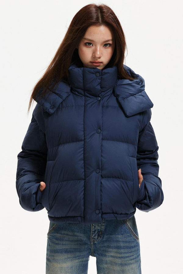 Hooded White Duck Down Jacket