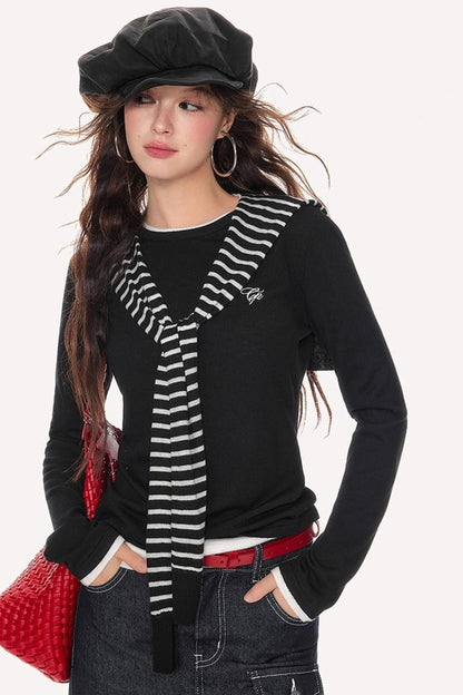 Preppy Knit Slim Sweater