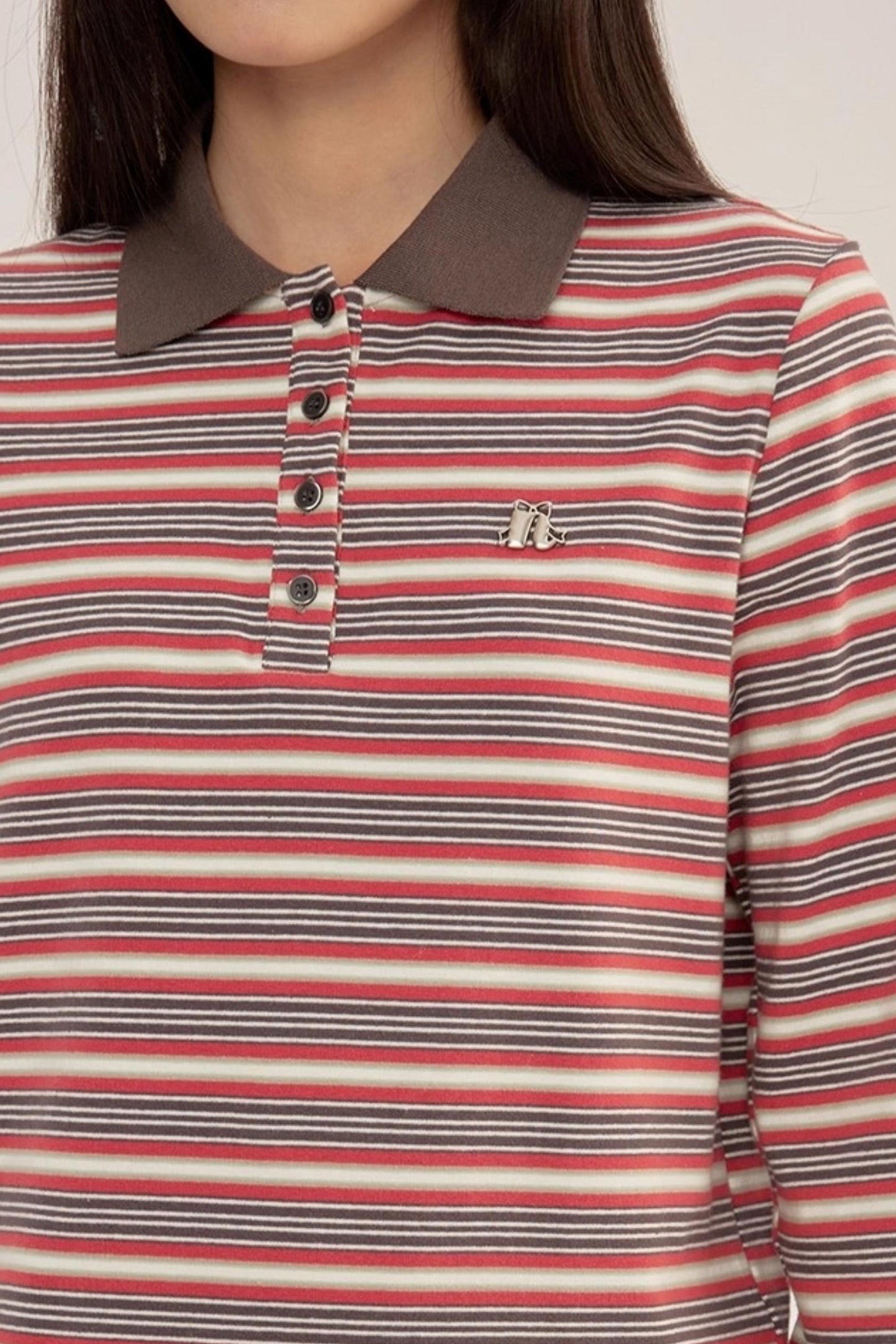 Retro Striped Polo Shirt