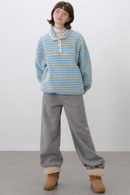 Sea Salt Striped Wool Sweater