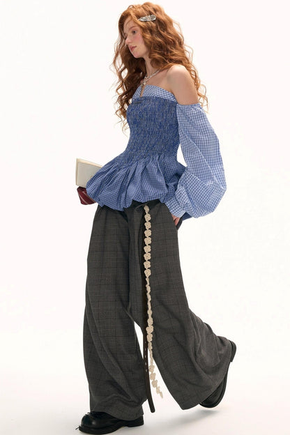 Autumn Blue Patchwork Dress