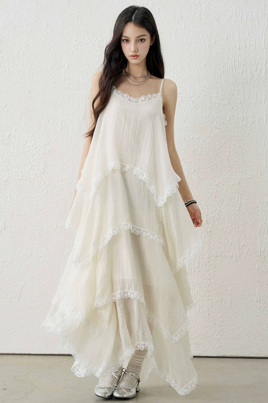 Apricot Spaghetti Strap Dress