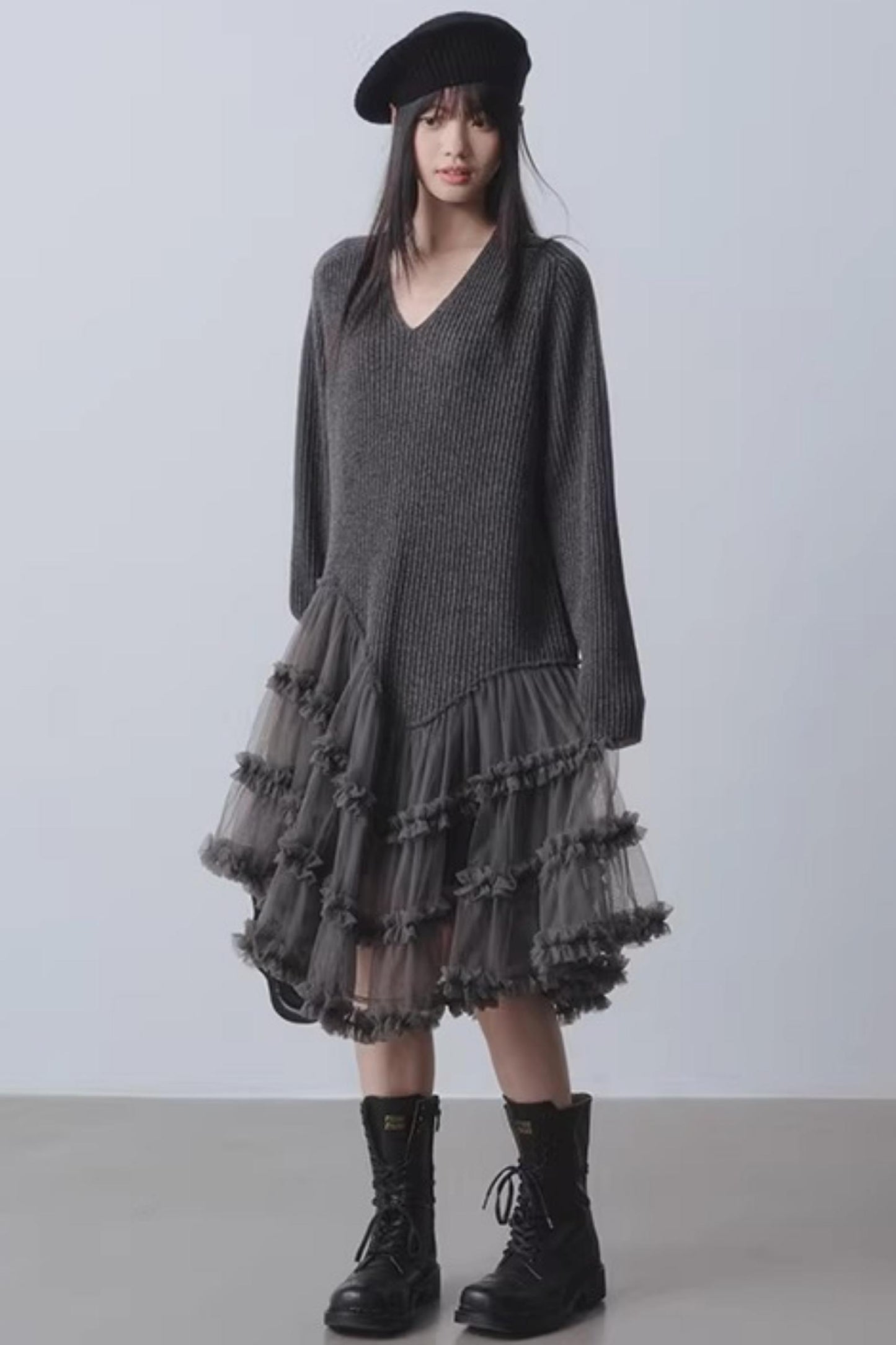 Ballet Studio Mesh Patchwork Dress