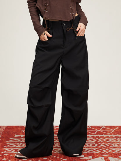 American drape wide-leg mopping pants