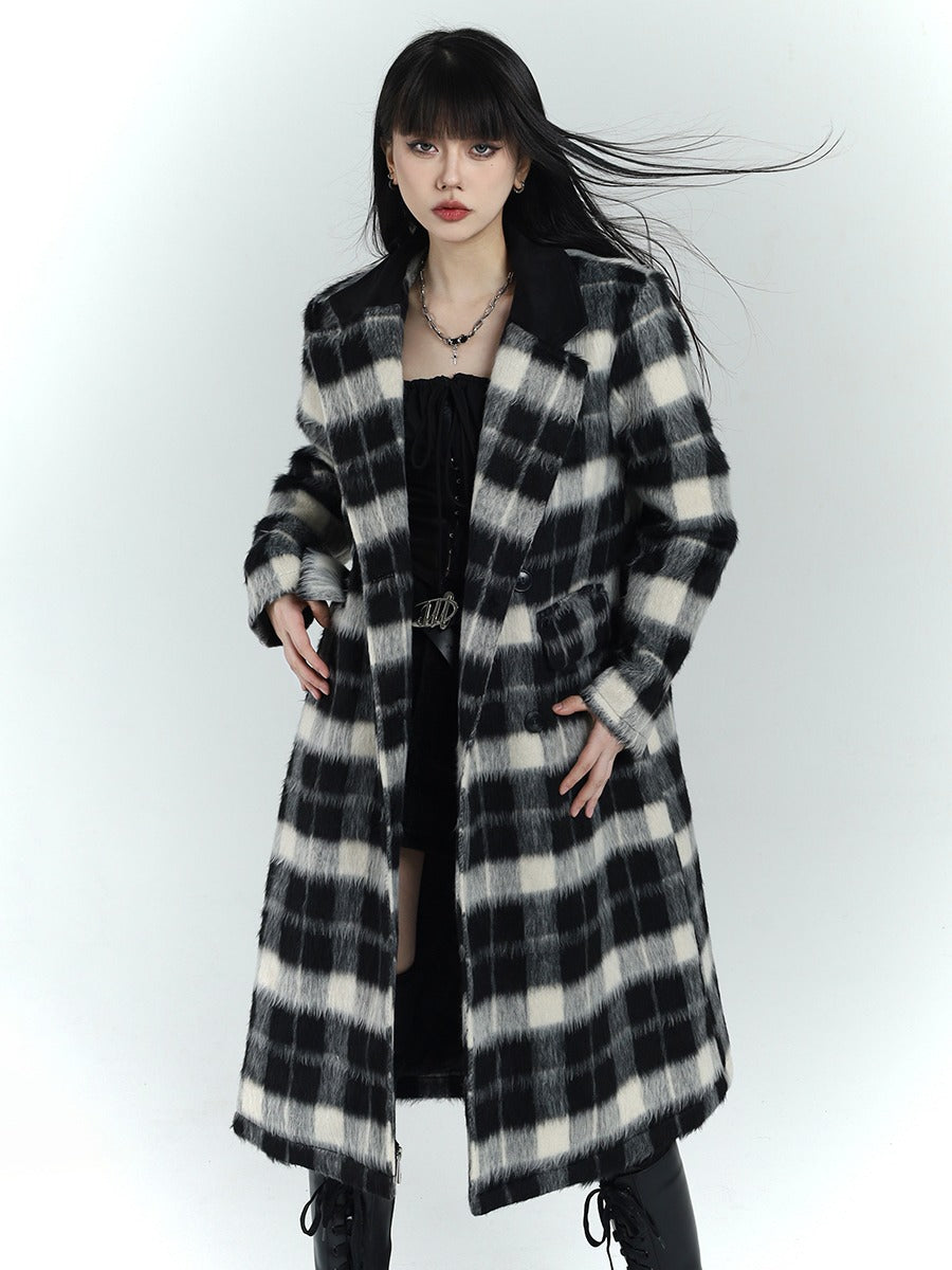 Plaid Tweed Coat Jacket