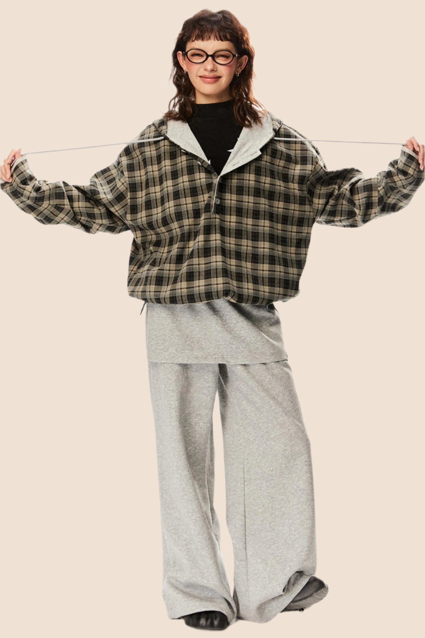 Fake Two-Piece Loose Sweatpants