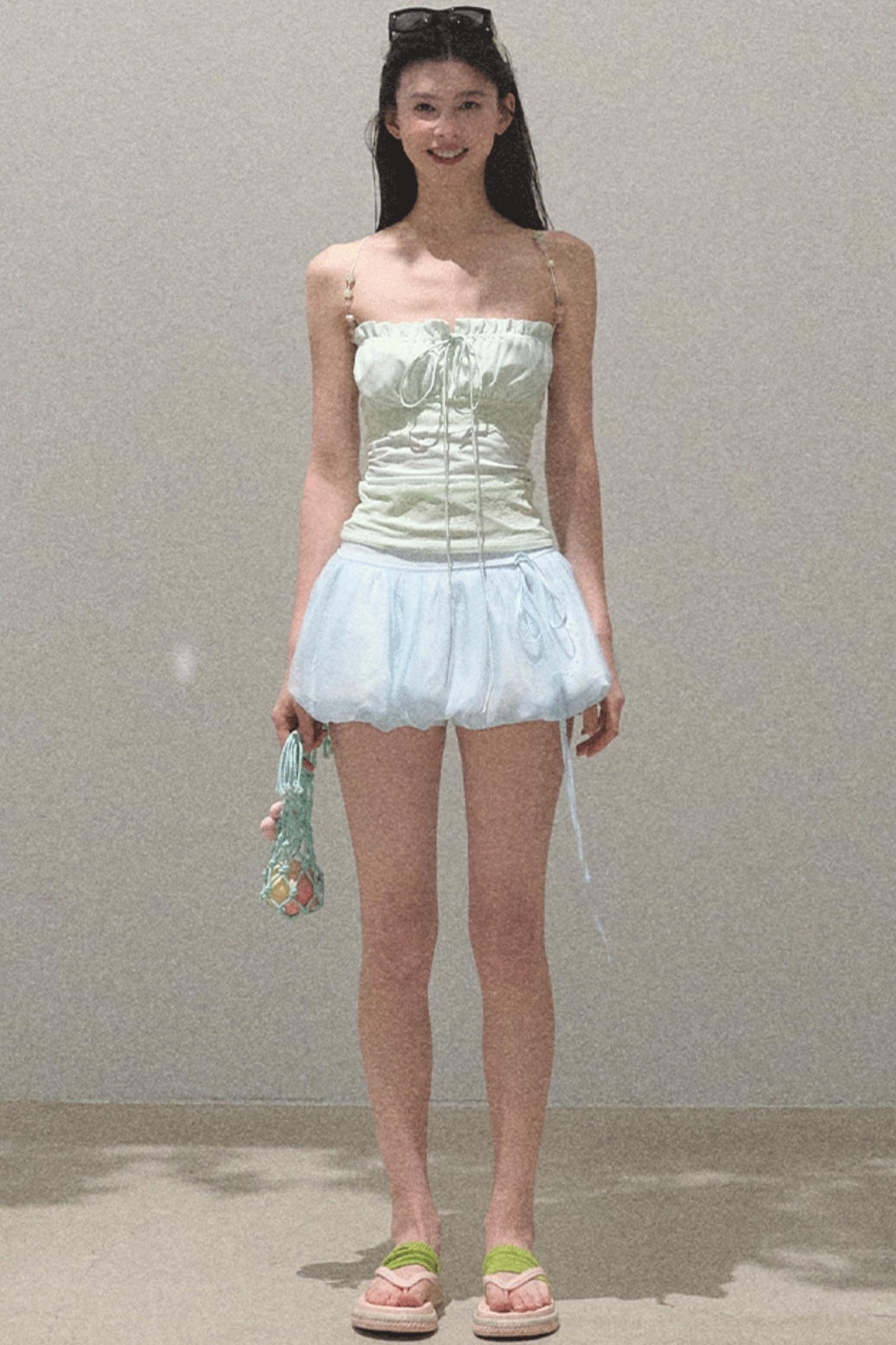 Floral Peplum Culottes Skirt Set