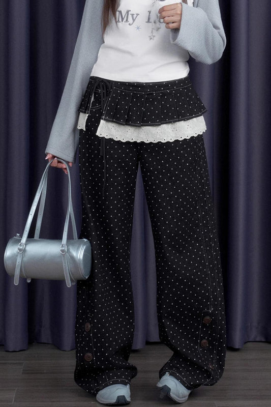 Black Polka Dot Jeans Set-Up