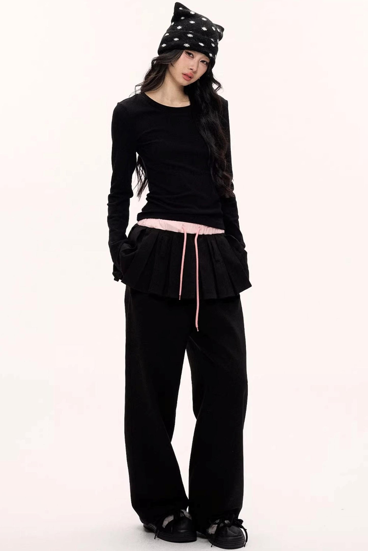 Blooming Wool Pleated Pants