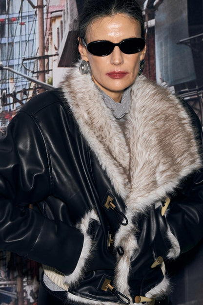 Vintage Patchwork Leather Jacket