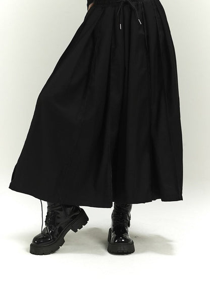 Yamamoto -Stil dunkler Falten -Culottes -Rock