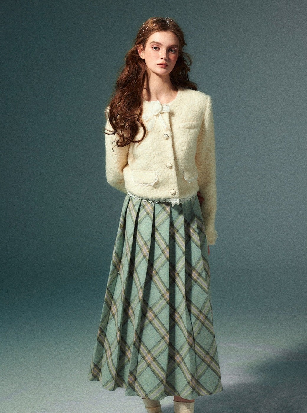 vintage wool maxi skirt