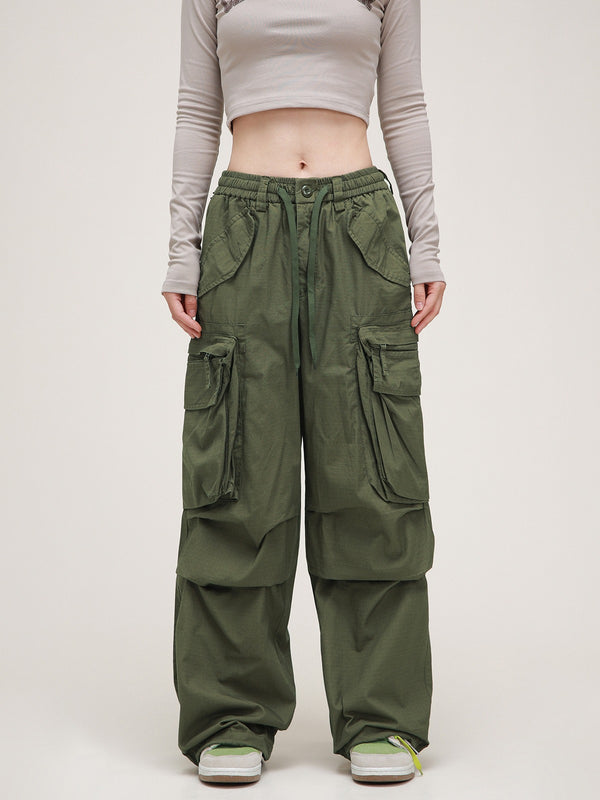 American Retro Lace-up Pants