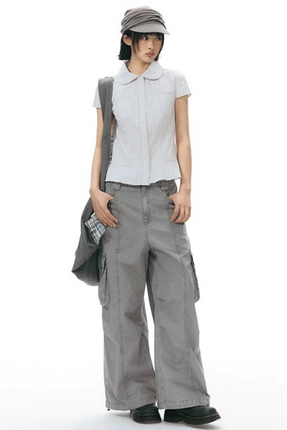 Vintage Embroidered Cargo Pants