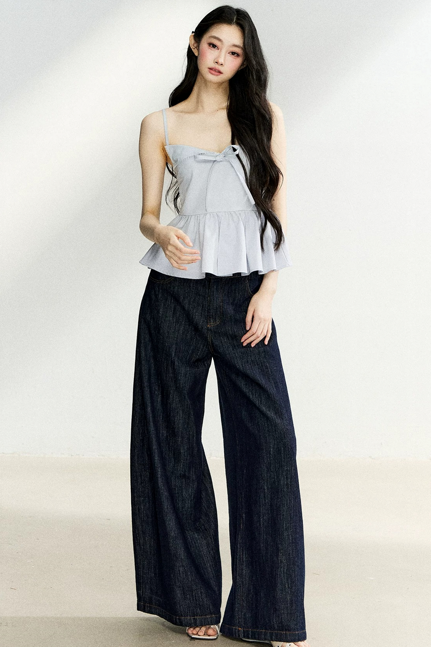 Ruffled Bow Camisole Top