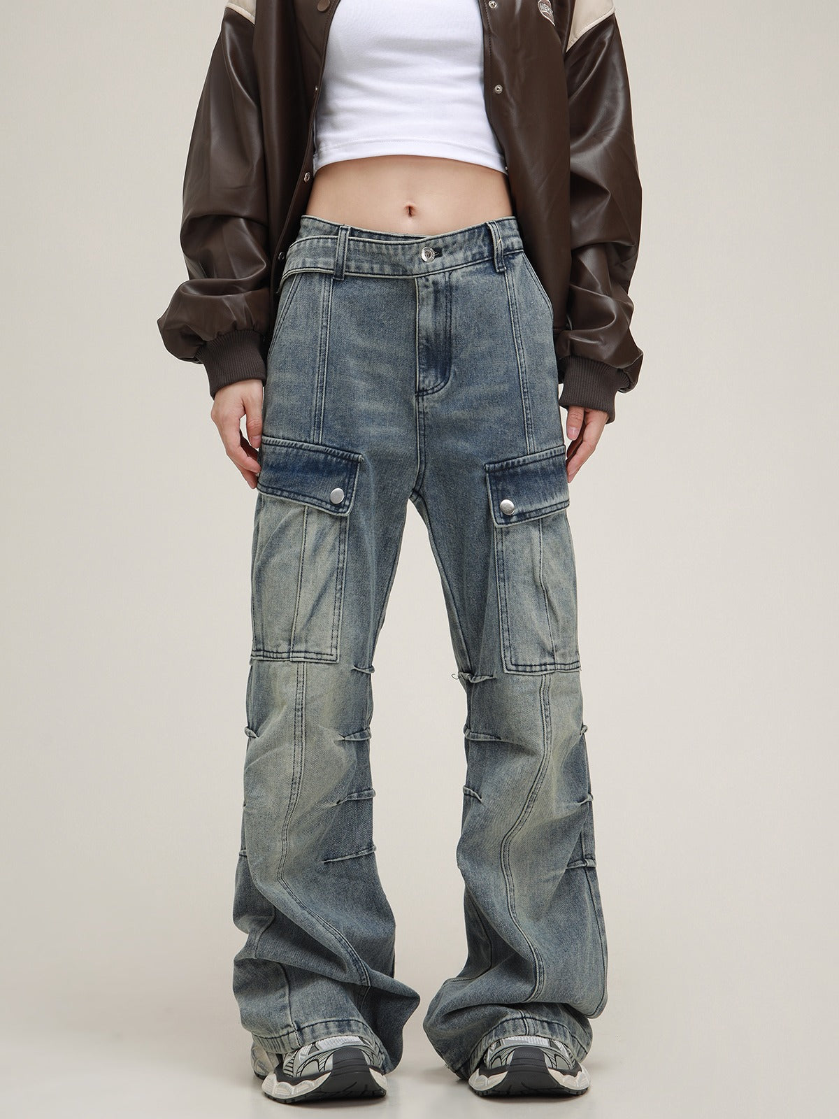 American High Street Stacked Light Jeans Pants