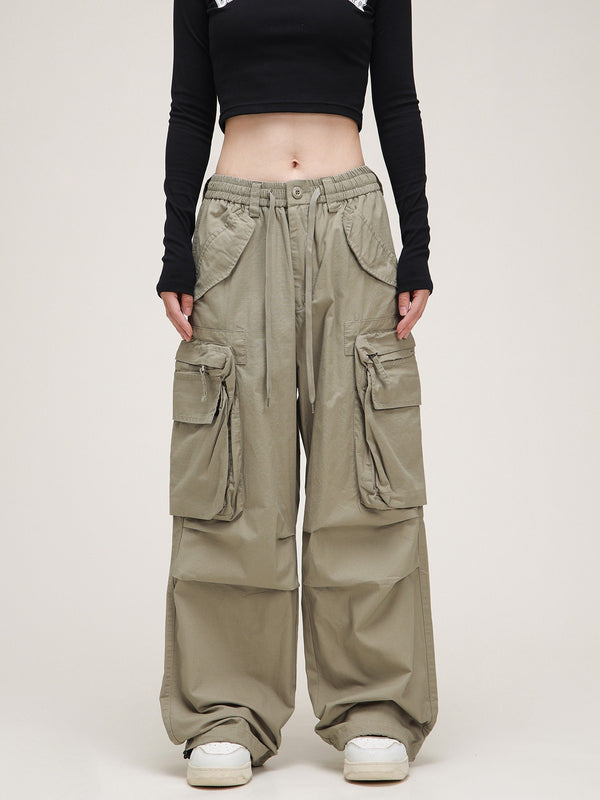 American Retro Lace-up Pants
