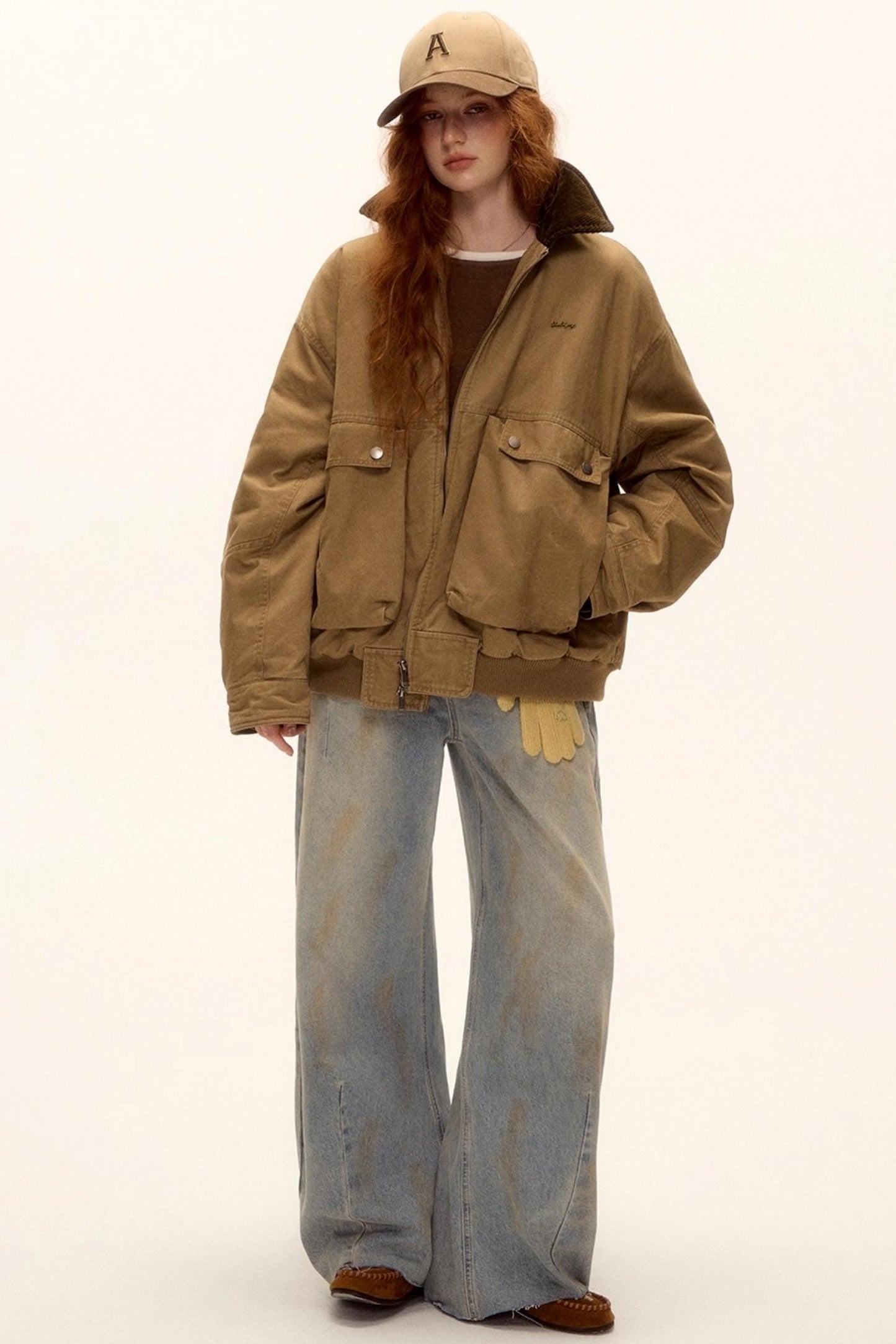 Corduroy Patchwork Retro Jacket Set-Up