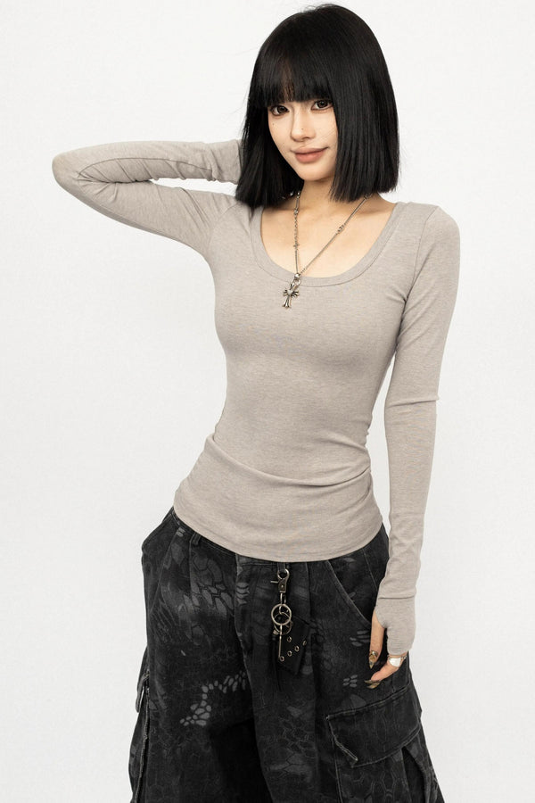 Slim-Fit Black Top