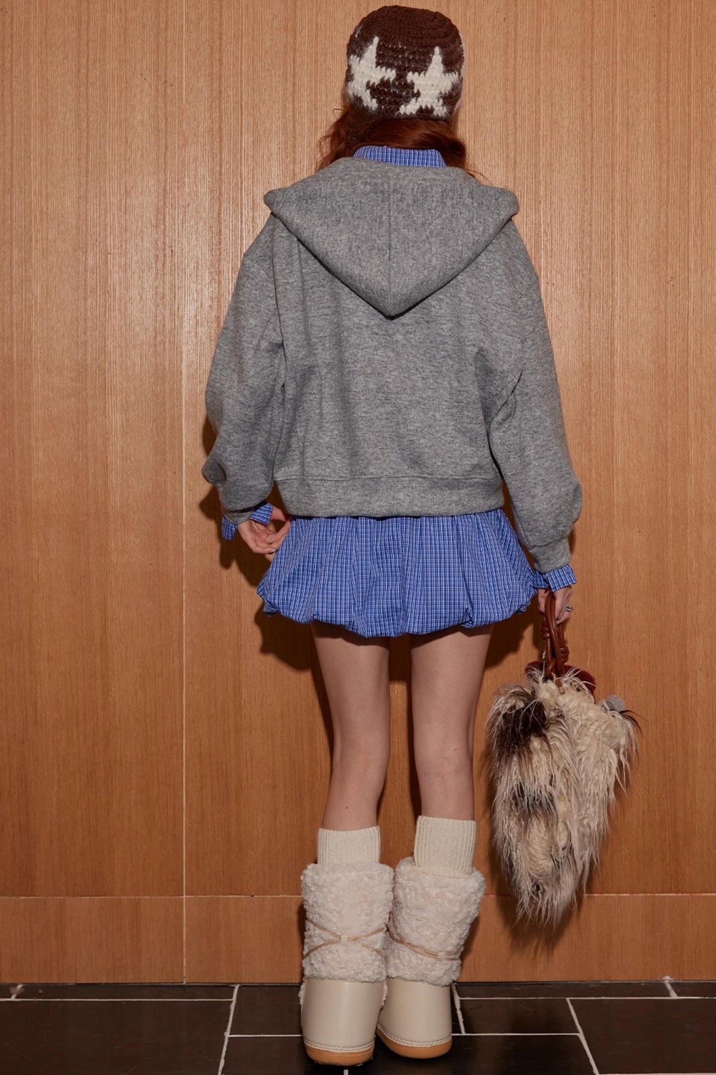 Plaid Mini Skirt Top With pants Set-Up